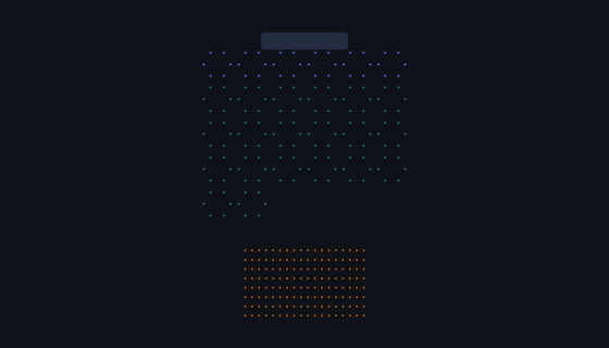 Cabaret seating chart template — 300 seats